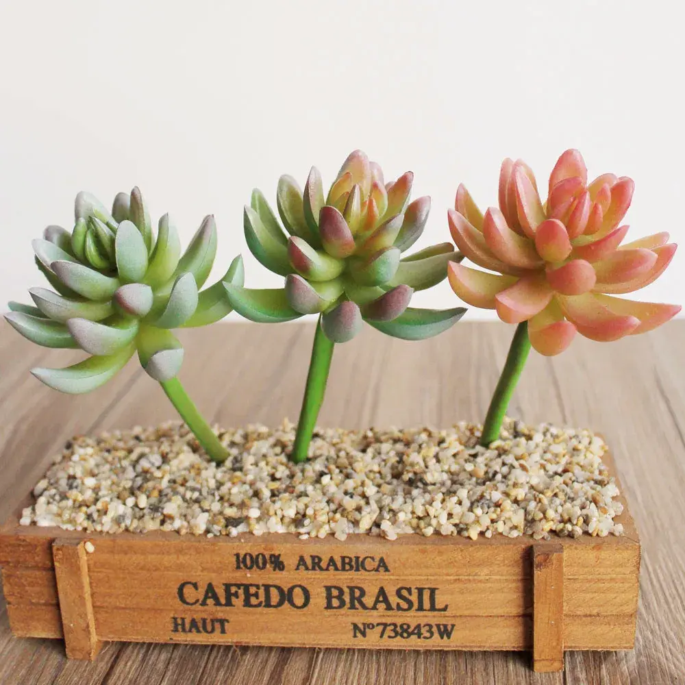 5.5x9cm Flower Head Artificial Succulent Plants DIY Flower Arrangement Accessories Fake Plants Wedding Party Home Garden Decor