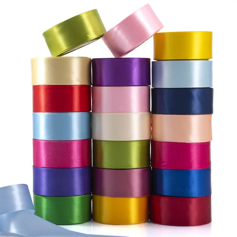 6-10-15-20-25-40-50mm Satin Ribbon DIY Handmade Crafts Tape Christmas Halloween Wedding Birthday Party Gift Box Wrapping Ribbon