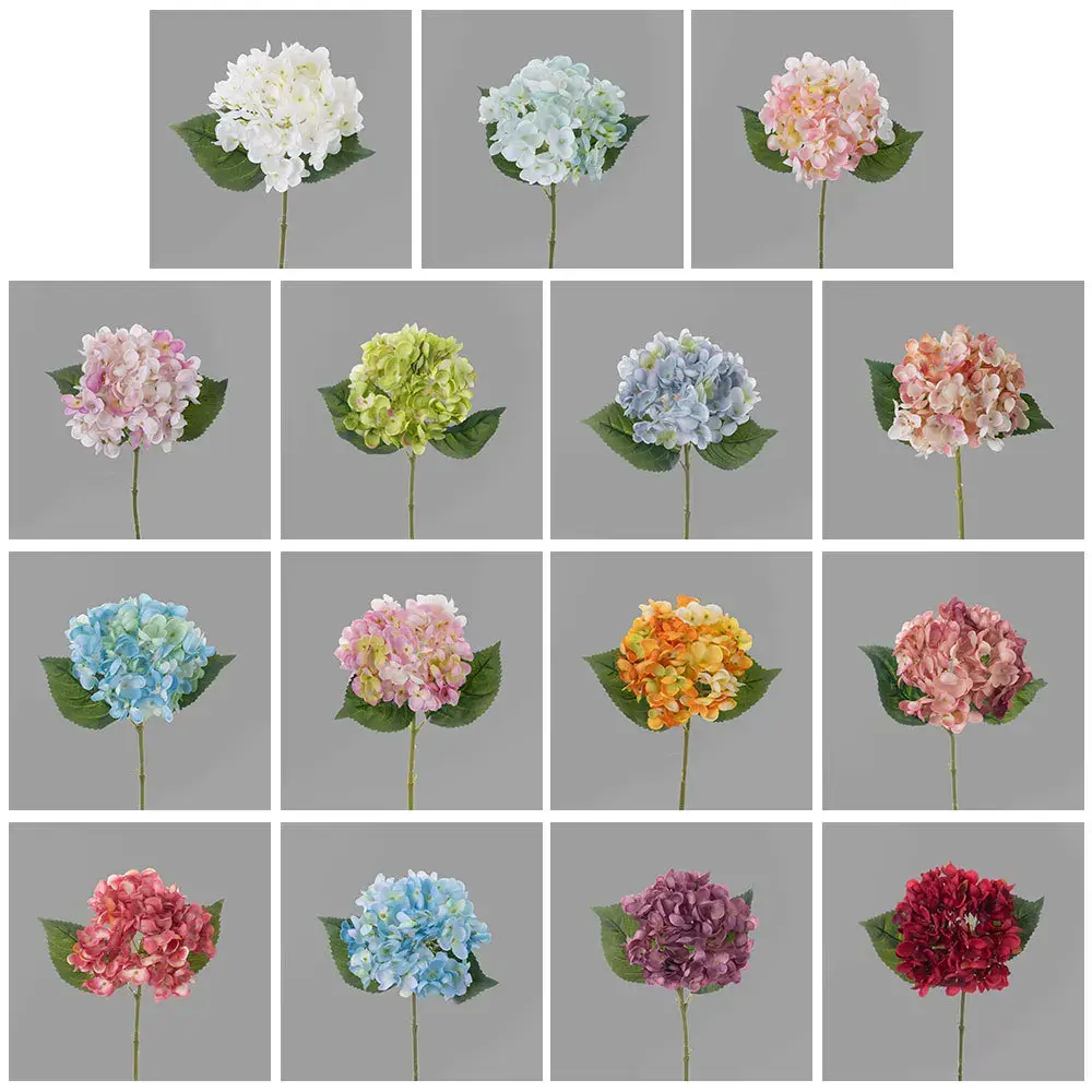 1pcs Artificial Flower Silk Hydrangea Fake Flowers for Home Decoration Accessories Wedding Christmas Garland Material