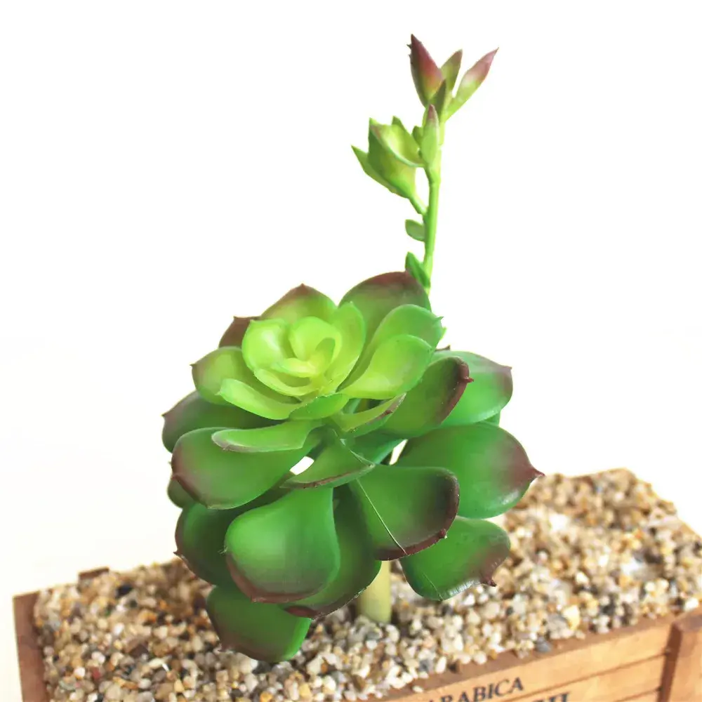 11x13cm Lotus Flower Heads Green Red Blue PVC Artificial Succulent Plants Home Garden Decoration Arranging Accessories