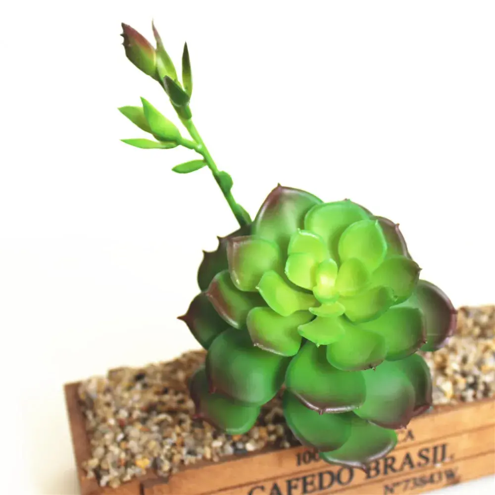 11x13cm Lotus Flower Heads Green Red Blue PVC Artificial Succulent Plants Home Garden Decoration Arranging Accessories