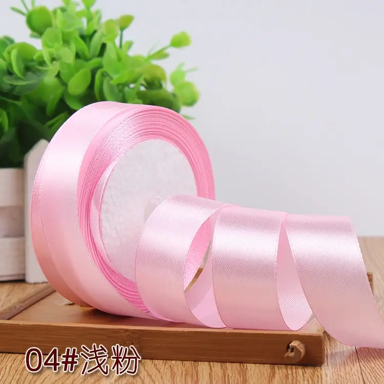 Pink Satin Ribbons 6mm 1cm 1.5cm 2cm 2.5cm 4cm 5cm Silk Satin Ribbons DIY Crafts Material Valentine's Day DIY Rose Bear Ribbons