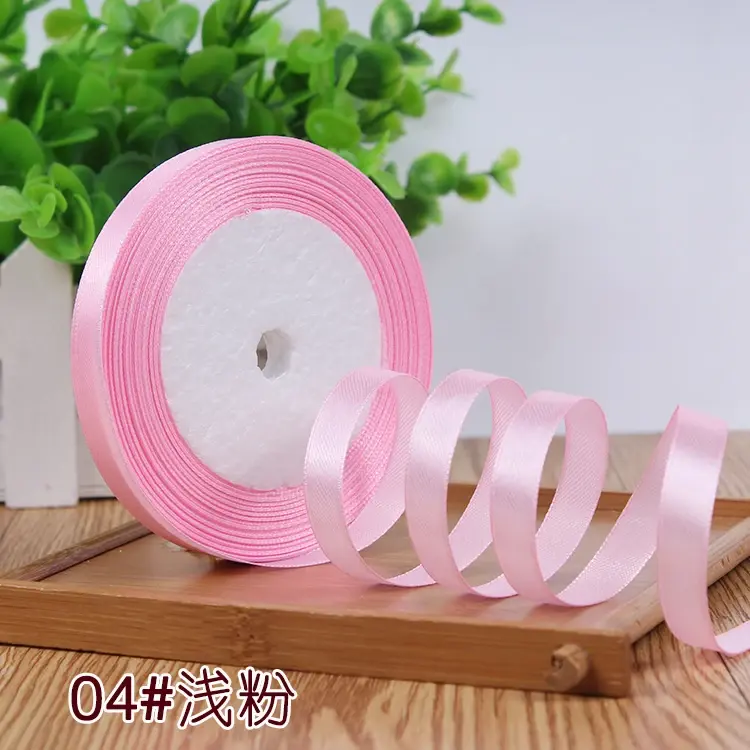 Pink Satin Ribbons 6mm 1cm 1.5cm 2cm 2.5cm 4cm 5cm Silk Satin Ribbons DIY Crafts Material Valentine's Day DIY Rose Bear Ribbons