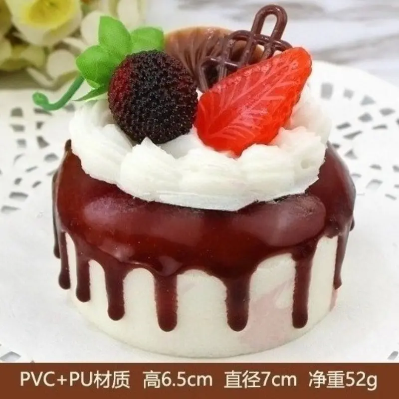 1piece Artificial Fruit Cakes Blue Yellow Pink Green Simulation Cake Model Decoration Wedding Birthday Party Decoration Supplies