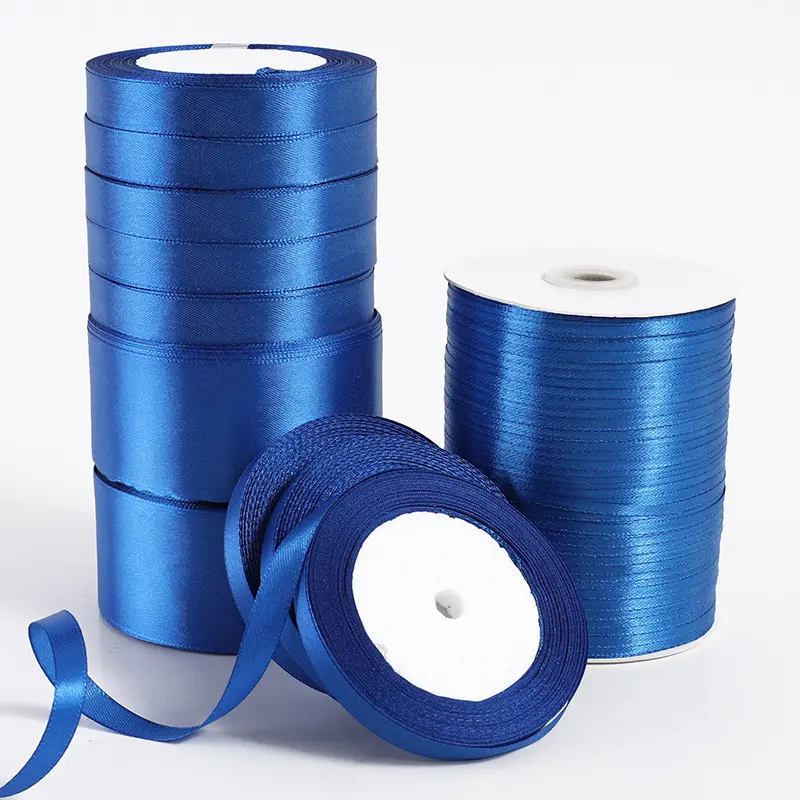 Satin Ribbon 22meters 6mm - 50mm Royal Blue Gift Wrap Bows for Crafts DIY Halloween Christmas Wedding Party Decoration