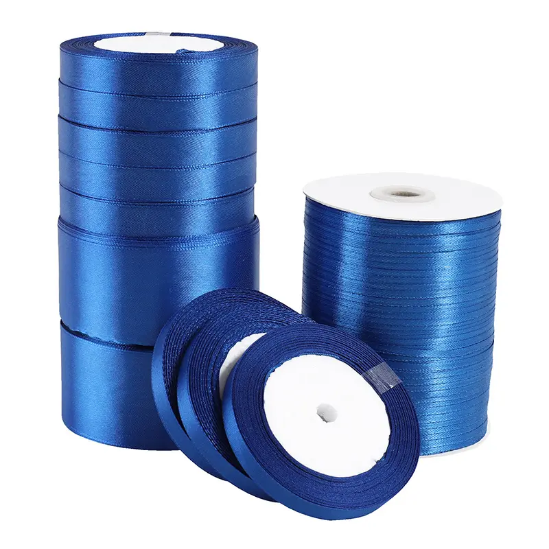 Satin Ribbon 22meters 6mm - 50mm Royal Blue Gift Wrap Bows for Crafts DIY Halloween Christmas Wedding Party Decoration