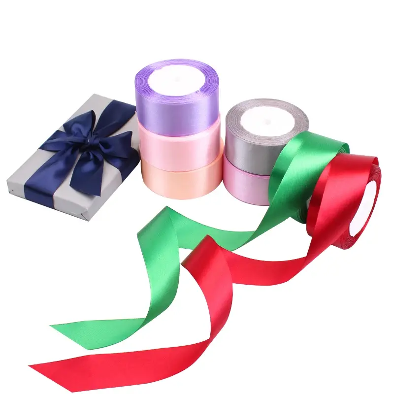25 Yards 22 Meters 40mm Satin Ribbon Christmas Party Wedding Decoration Team Bride Gift Wrapping Packaging DIY Craft fitas ruban