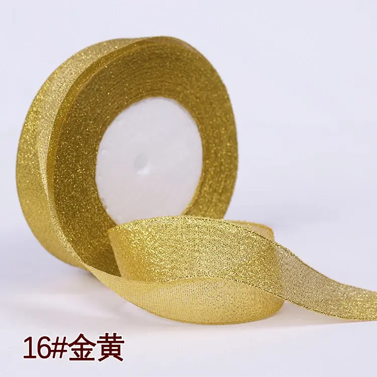 25 yards 25mm Glitter Ribbon Christmas Halloween Party Wedding Decoration Gift Wrapping Packaging Ribbons DIY Handmade Crafts