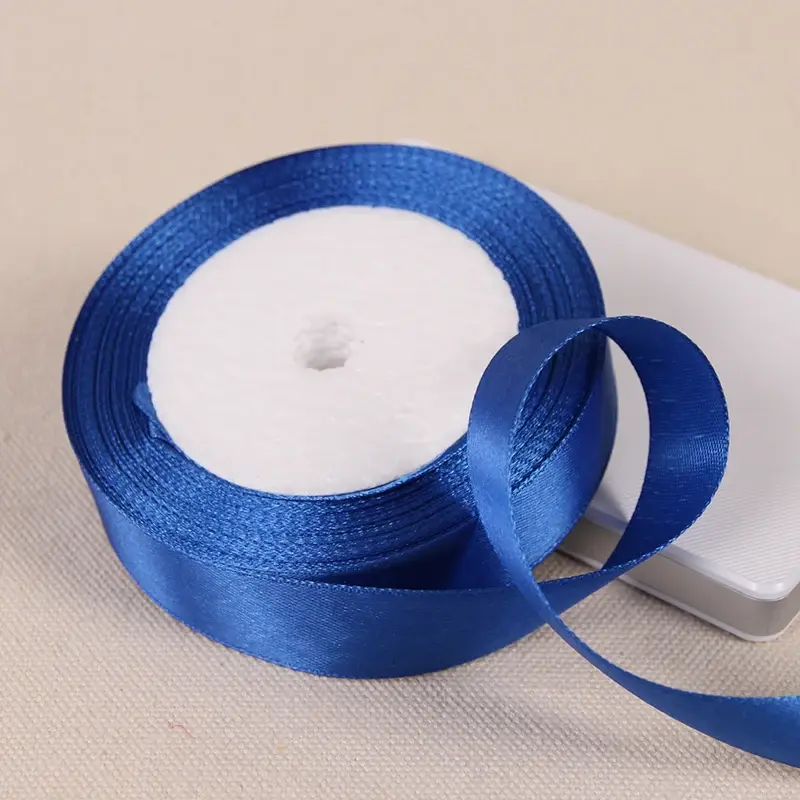 6mm 10mm 15mm 20mm 25mm 40mm 50mm Royal Blue Silk Satin Ribbons DIY Crafts Supplies Wedding Decoration Gift Wrapping Ribbons