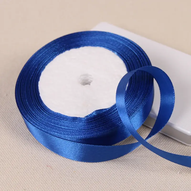 6mm 10mm 15mm 20mm 25mm 40mm 50mm Royal Blue Silk Satin Ribbons DIY Crafts Supplies Wedding Decoration Gift Wrapping Ribbons