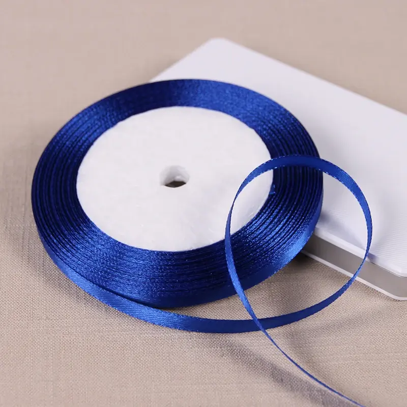 6mm 10mm 15mm 20mm 25mm 40mm 50mm Royal Blue Silk Satin Ribbons DIY Crafts Supplies Wedding Decoration Gift Wrapping Ribbons