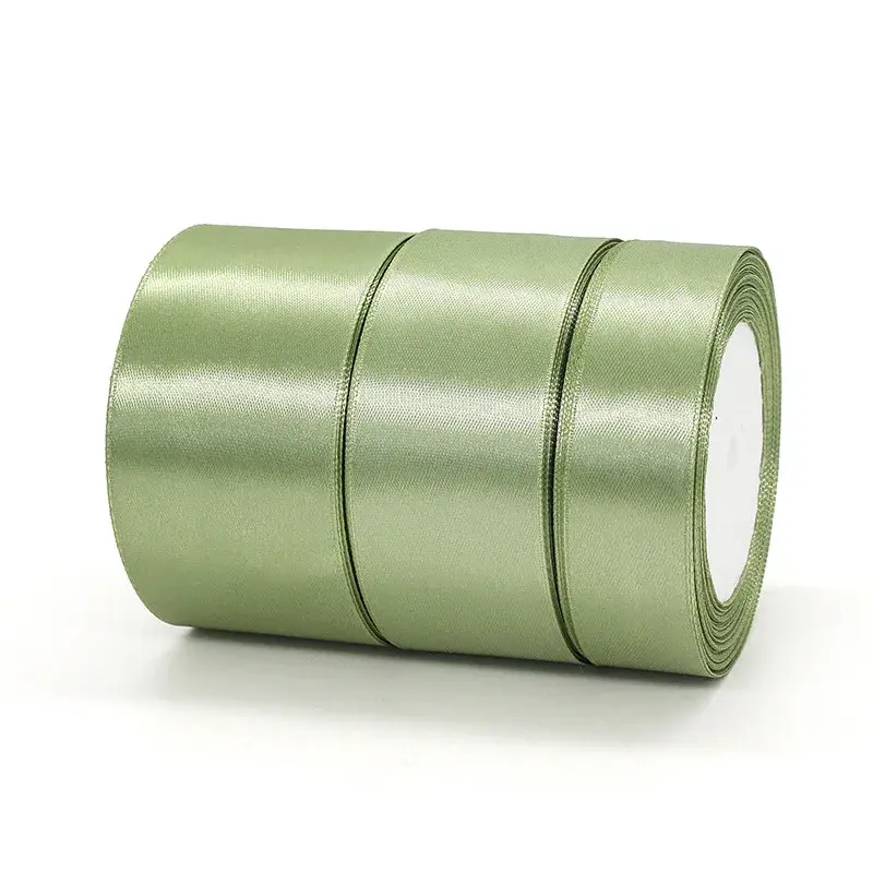 Satin Ribbons 22meters/91meters Grass Green Halloween Ribbon for Wedding Christmas Home Decorate Handmade Gift Wrapping Supplies