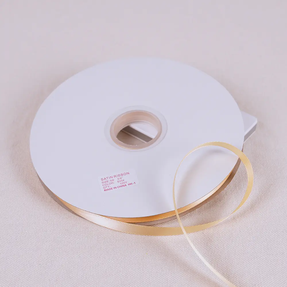 Polyester Satin Ribbon 91Meters 10mm White Black Blue Green Gift Bouquet Wrapping Decoration Handmade Holiday Party Decoration
