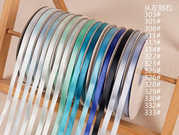Polyester Satin Ribbon 91Meters 10mm White Black Blue Green Gift Bouquet Wrapping Decoration Handmade Holiday Party Decoration