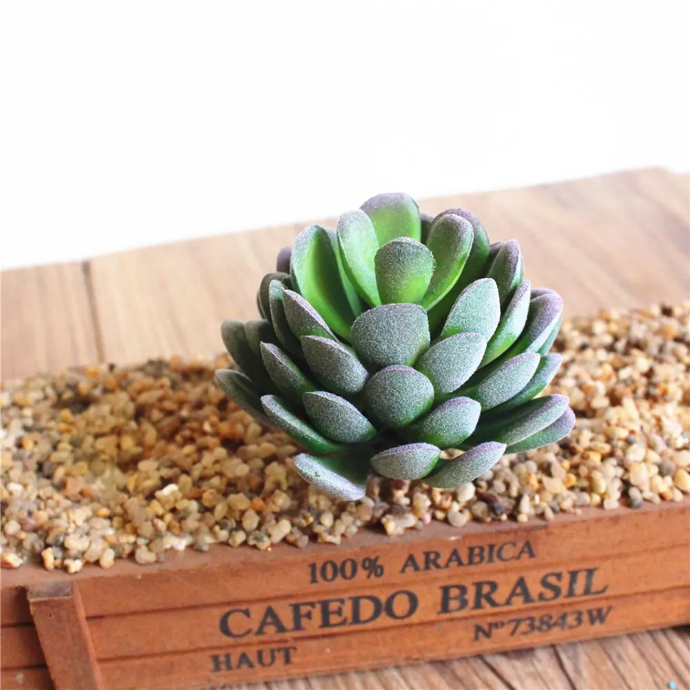 11x8cm Tropical Artificial Succulent Plants Green Lotus Flower Fake Plants Home Garden Decoration Accessories Desktop Bonsai