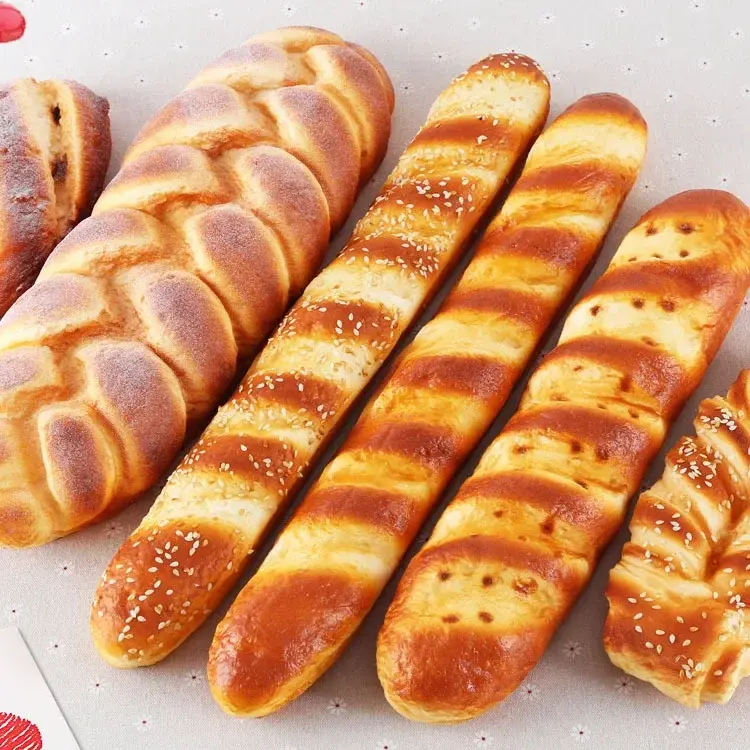 1PCS Artificial Bread Simulation Food Model Fake Stick Home Decoration Shop Window Display Photography Props Table Decor Funny