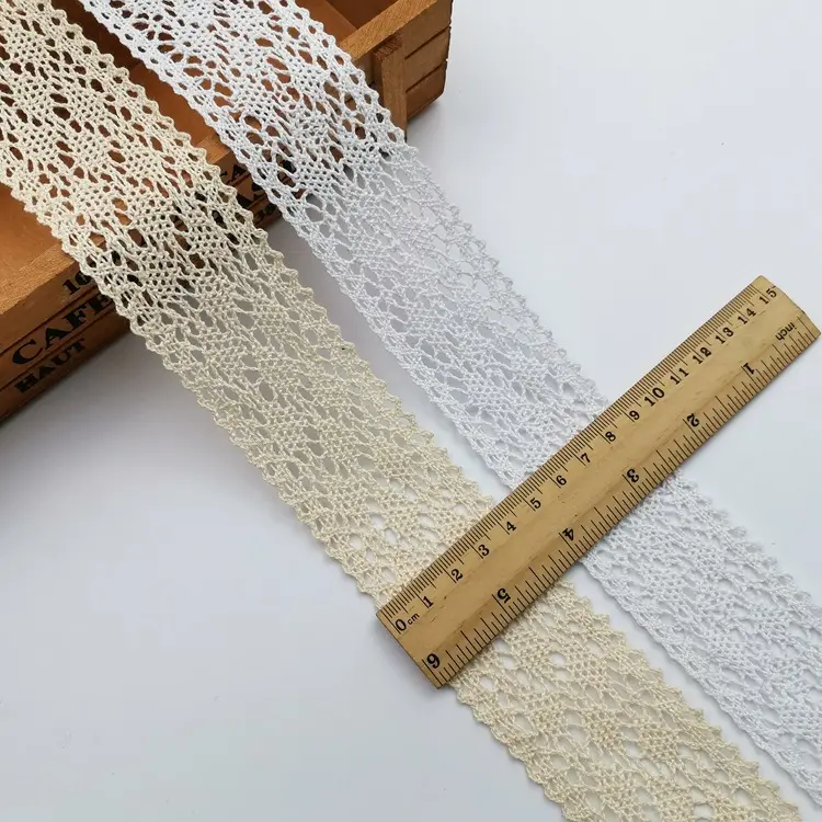 5Meters/Lot Beige White Hollow Out Cotton Lace Ribbon DIY Apparel Sewing & Fabric Lace Tape