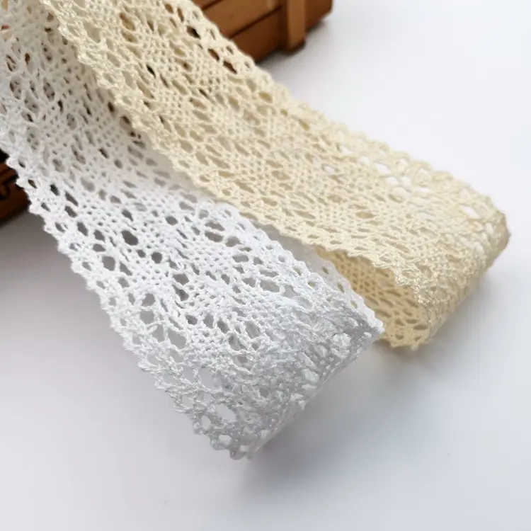 5Meters/Lot Beige White Hollow Out Cotton Lace Ribbon DIY Apparel Sewing & Fabric Lace Tape