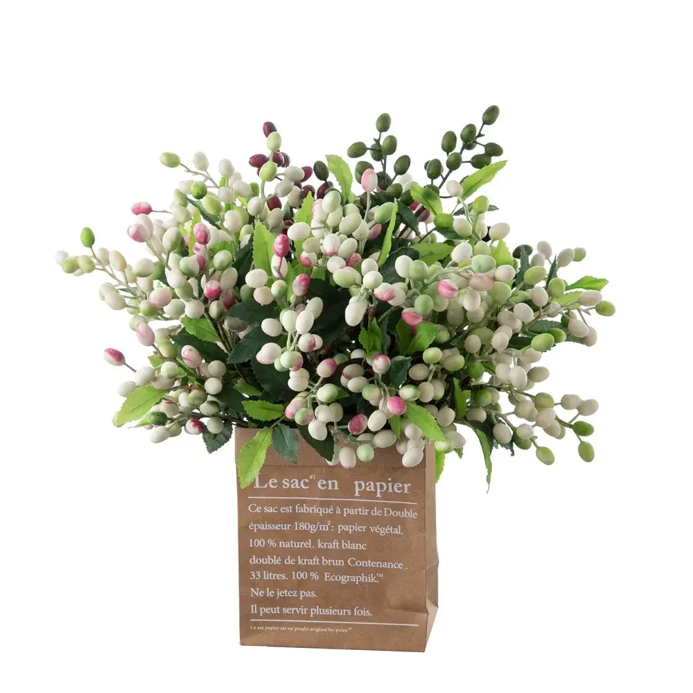 39cm Berry Artificial Flower Branch Fake Plants Home Wedding Christmas Party Decoration Photo Props DIY Accessories