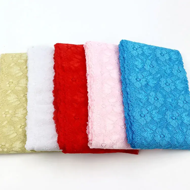 10yards/Lot Stretchy Floral Lace Ribbon DIY Crafts Supplies Lace Tape Dress Clothing Top Bra Decoration 16cm White Lace Trimming