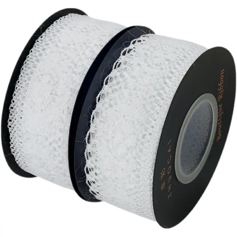 3.5cm 22meters Embroidered Hollow Out Lace Ribbon Handmade DIY Gift Box Decorative Bow Clothing Materials Sewing Accessories