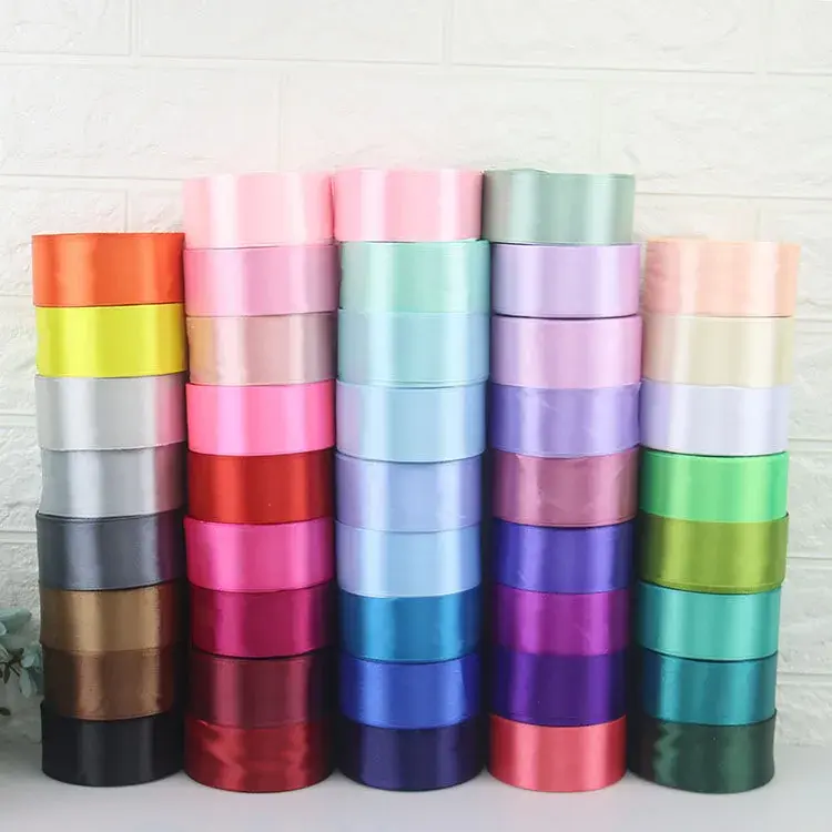 Wedding Decorative 4cm Satin Ribbons Gift Box Packaging DIY Crafts Flower Wrapping Silk Ribbons 22Meters/Roll