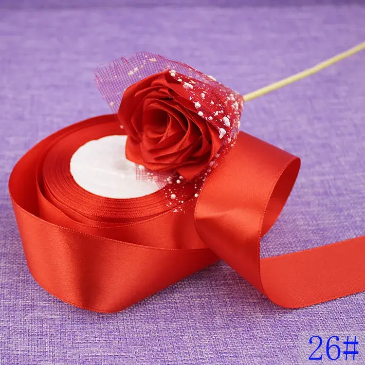 40mm Silk Satin Ribbons 22Meters/Roll Christmas Halloween Wedding Birthday Party Festival Decoration Gift Wrapping White Ribbon