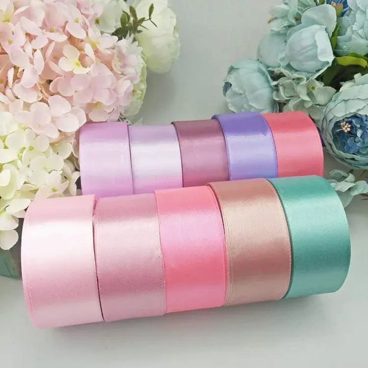 Wedding Decorative 4cm Satin Ribbons Gift Box Packaging DIY Crafts Flower Wrapping Silk Ribbons 22Meters/Roll