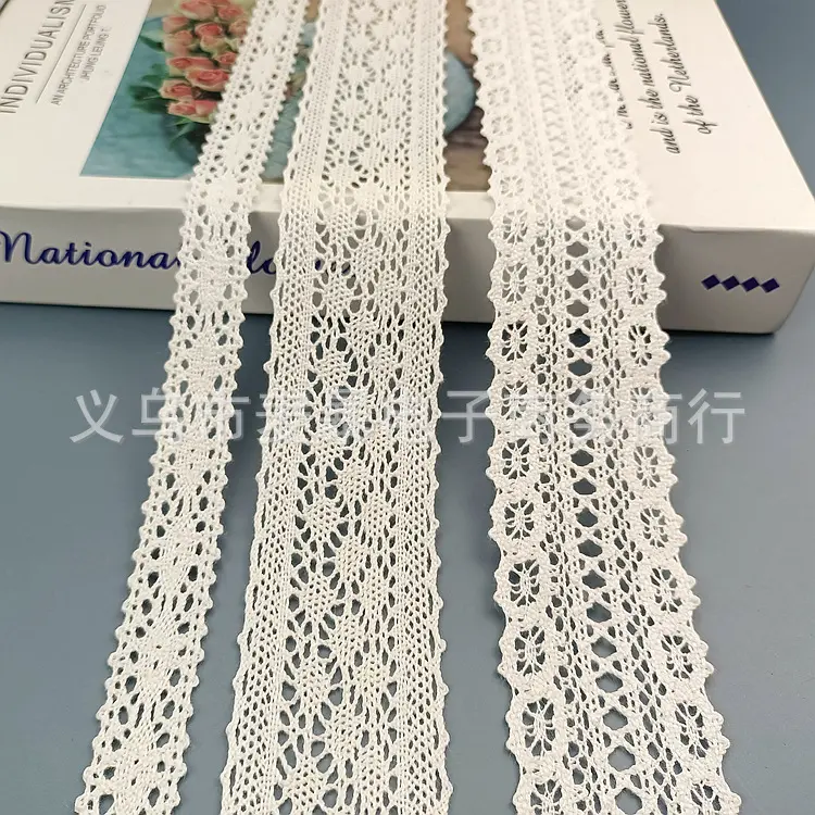 10Meters/Lot Beige White Hollow Out Cotton Lace Ribbon DIY Apparel Sewing & Fabric Lace Tape