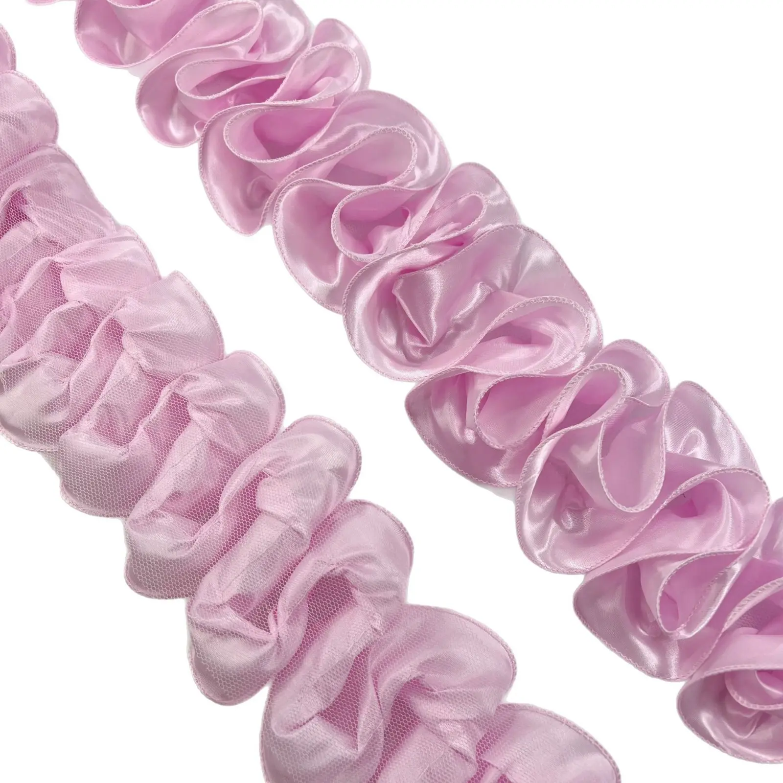 9cm 10Yards Satin Wave Pleated Lace Ribbon Fabric Sewing Accessories for Diy Headwear Bow Dress Sewing Decor
