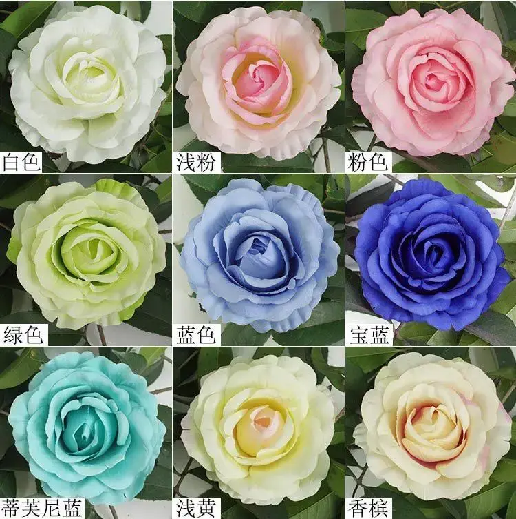 10PCS 12cm Artificial Roses Flower Heads DIY Wedding Wall Arch Flowers Birthday Party Decoration Fake Flowers Flores Artificiais