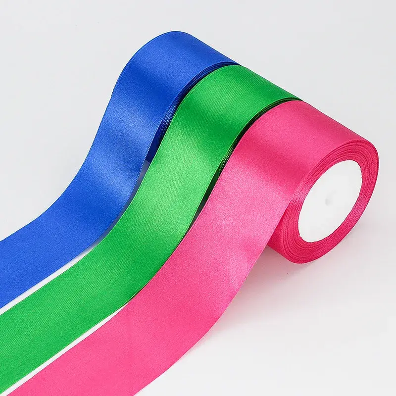 44Colors 50mm 25Yards/Roll Satin Ribbons for Wedding Christmas Party Decoration Handmade DIY Bow Craft Ribbons Card Gift