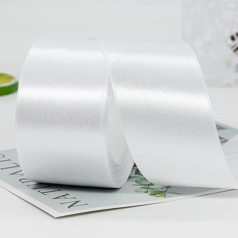 44Colors 50mm 25Yards/Roll Satin Ribbons for Wedding Christmas Party Decoration Handmade DIY Bow Craft Ribbons Card Gift