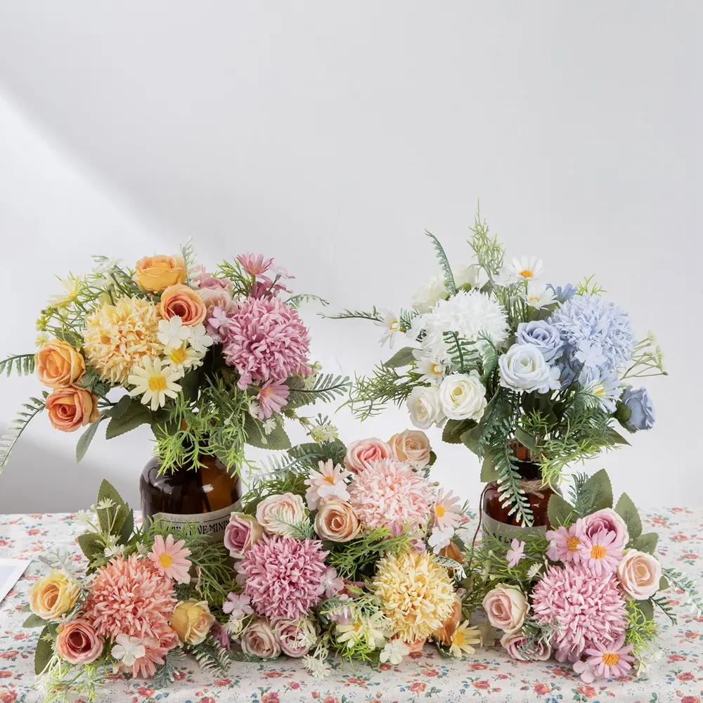 1pcs Artificial Flowers Dandelion Bouquet Christmas Decorations for Home Garden Party Wedding Bridal Accessories