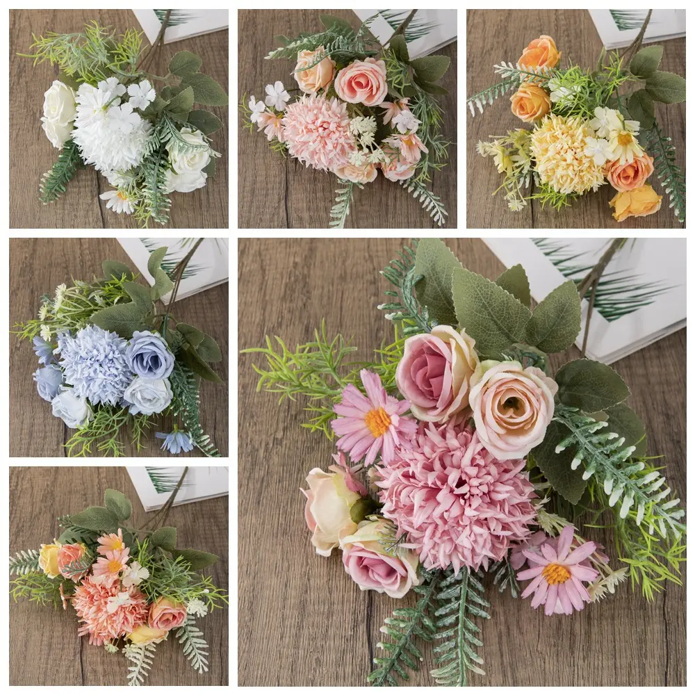 1pcs Artificial Flowers Dandelion Bouquet Christmas Decorations for Home Garden Party Wedding Bridal Accessories