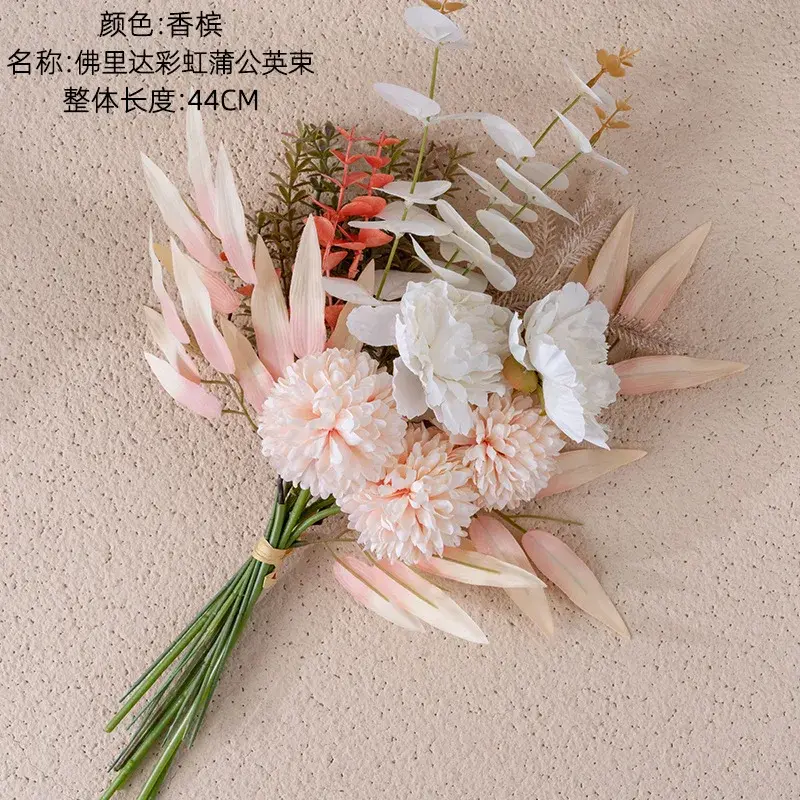 Artificial Flowers Bouquet Silk Dandelion Mixed Bouquet Home Table Decor Wedding Party Decoration Ornaments