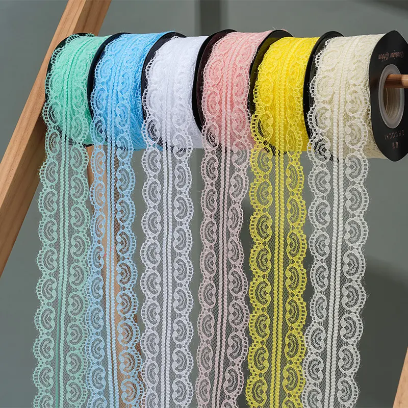 25yards 4.7cm Lace Ribbon Handmade DIY Material Bow Clothes Lace Wedding Christmas Birthday Party Sewing Decoration Lace Fabric