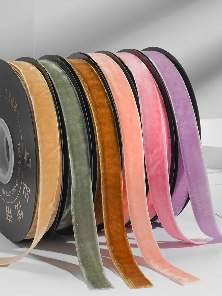 10 Yards 15mm Velvet Ribbon Wedding Party Decoration Handmade Ribbon Gift Wrapping Hair Bowknot DIY Christmas Ribbon