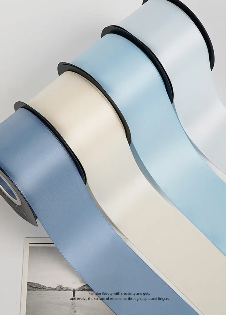 5cm Wide 18m Long Double-sided Ribbon Hair Accessories Handmade Wedding Box Decorative Polyester Ribbon
