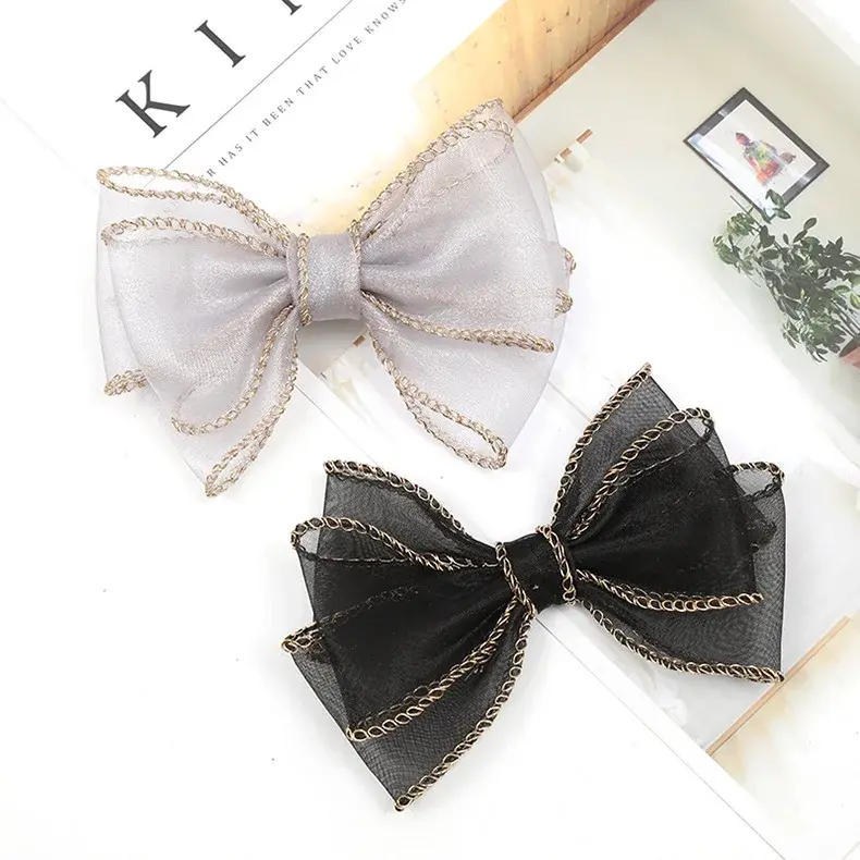 10yards/Roll Gold Edge Organza Ribbons DIY Handmade Crafts Fabric Christmas Halloween Wedding Party Gift Box Flower Decoration