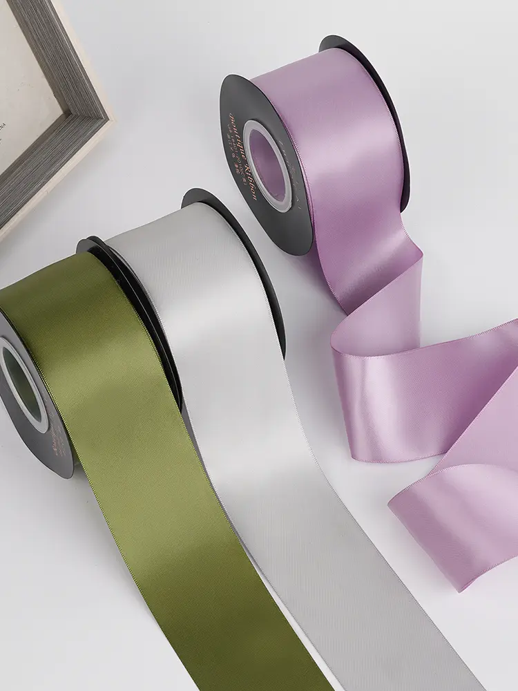 5cm Wide 18m Long Double-sided Ribbon Hair Accessories Handmade Wedding Box Decorative Polyester Ribbon