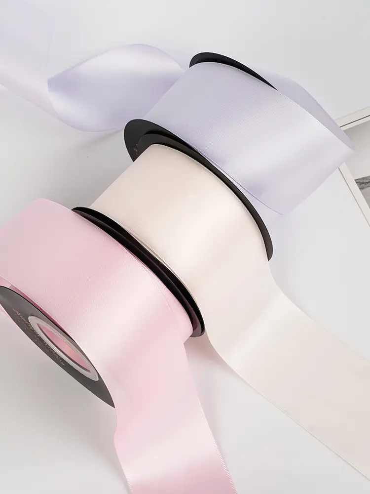 5cm Wide 18m Long Double-sided Ribbon Hair Accessories Handmade Wedding Box Decorative Polyester Ribbon