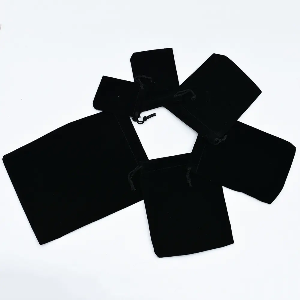 50piece Velvet Drawstring Bag 5x7/7x9/9x12/10x15/13x18/15x20cm Wedding Home Party Candy Christmas Gift Packing Bags
