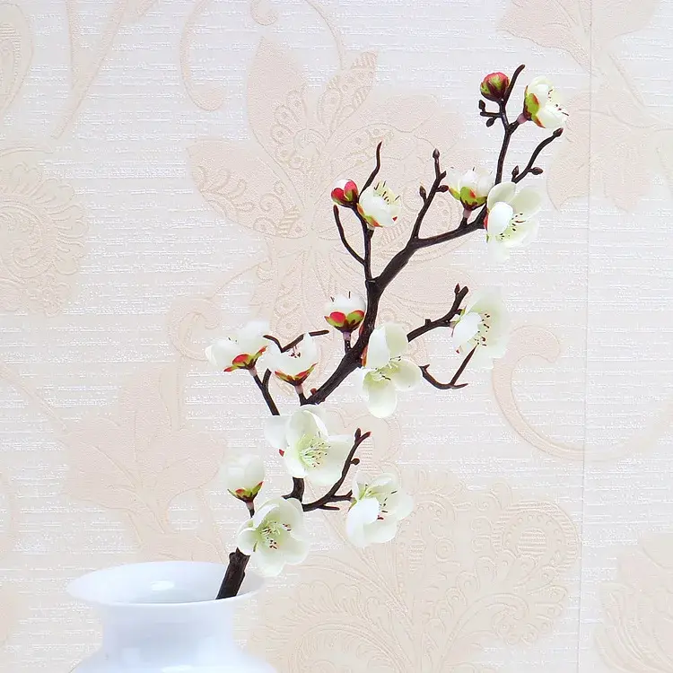 6pcs 60cm Cheap Silk Fake Flowers Plum Blossom Floral Wedding Bouquet Party Artificial Fake Flowers Home Decoration Accessories
