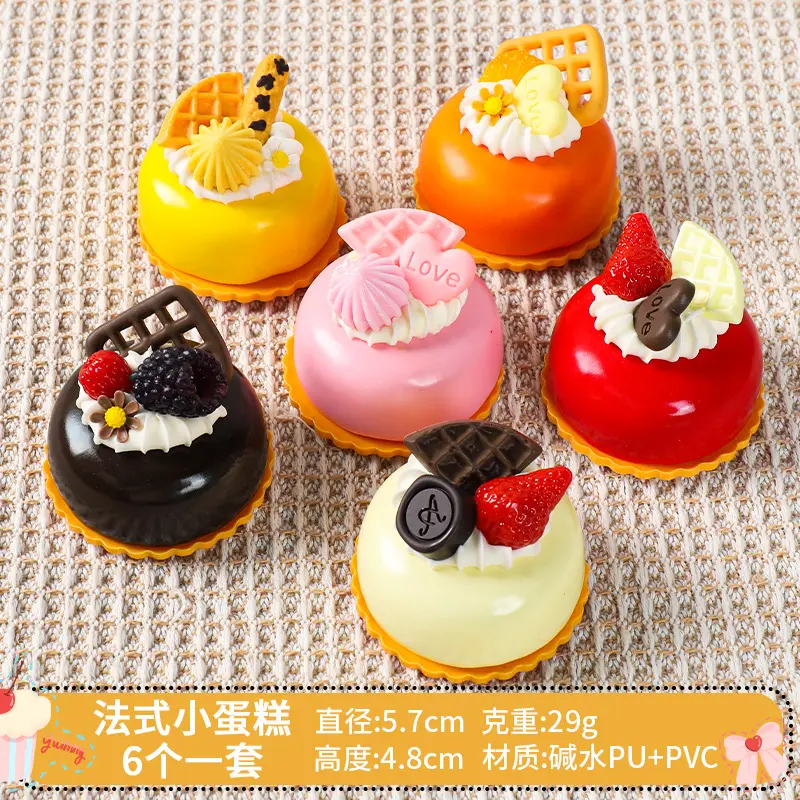 6piece/set Simulation Cake Food Model Set Home Kitchen Decoration Display Photography Props Halloween Party Decoration