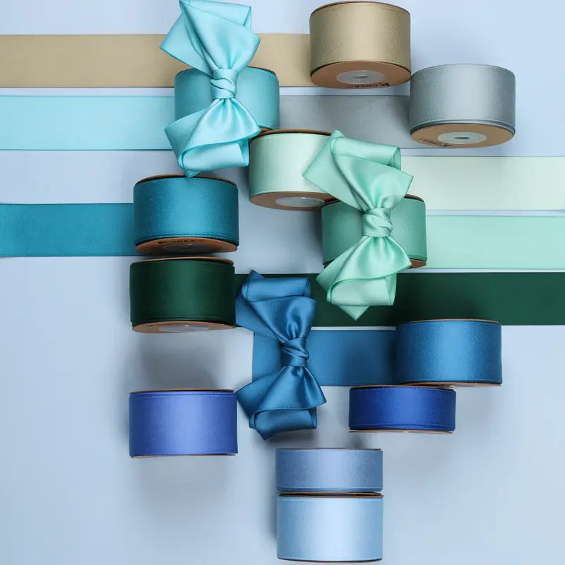 4cm Korea Cotton Polyester Ribbon DIY Handmade Bows Material Christmas Halloween Wedding Birthday Party Gift Box Decoration