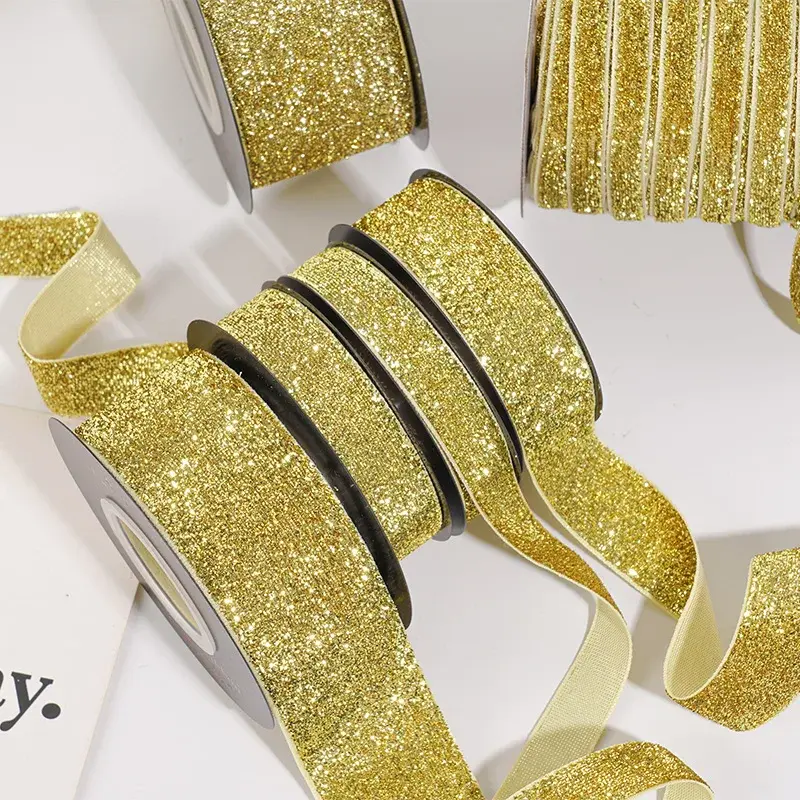 0.6cm/1cm/1.5cm/2cm/2.5cm/4cm/5cm 5Yards/Roll Gold Velvet Ribbon Wedding Decoration Christmas Handmade Gift Wrapping Supplies