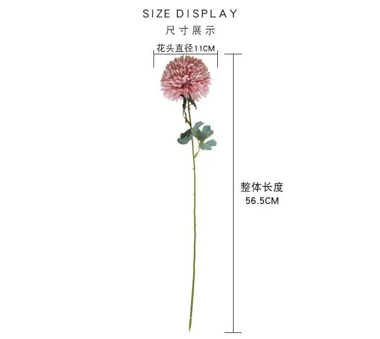 10pcs 56cm Dandelion Artificial Flower Branch Home Garden Decoration Flower Arranging Accessories Wedding Wall Arch Fake Flowers