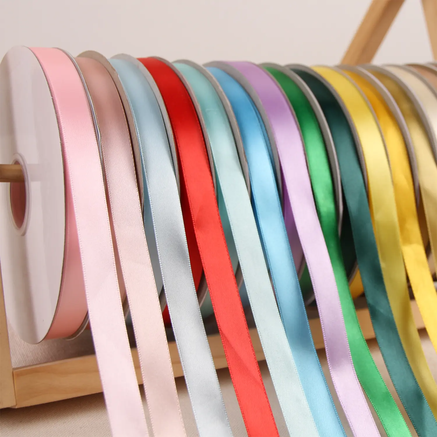 91Meters/Roll 15mm Polyester Satin Ribbons Handmade Bow Craft Wedding Christmas Decoration DIY Card Gift Wrapping