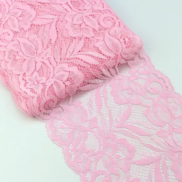 50yards/Lot Stretchy Floral Lace Ribbon DIY Crafts Fabric Lace Tape Dress Clothing Top Bra Shorts Material 15cm White Lace Trim